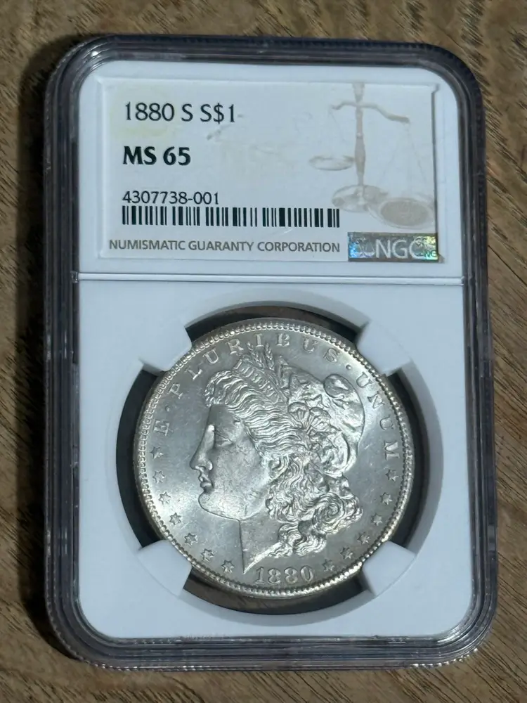 1880-S MORGAN $ NGC MS65