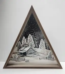 Made by Me! Snow Cabin Light Up Shadow Box