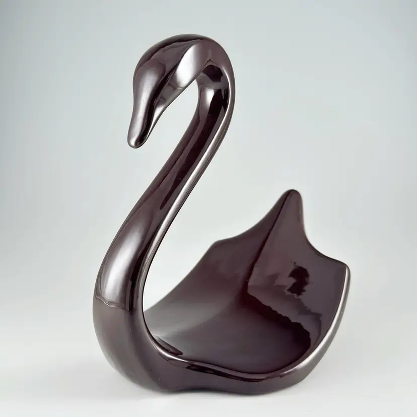 Nova Designs Swan Bathroom Hand Towel Holder, MCM Mid-Century Fine Ceramics, Vintage Made in California