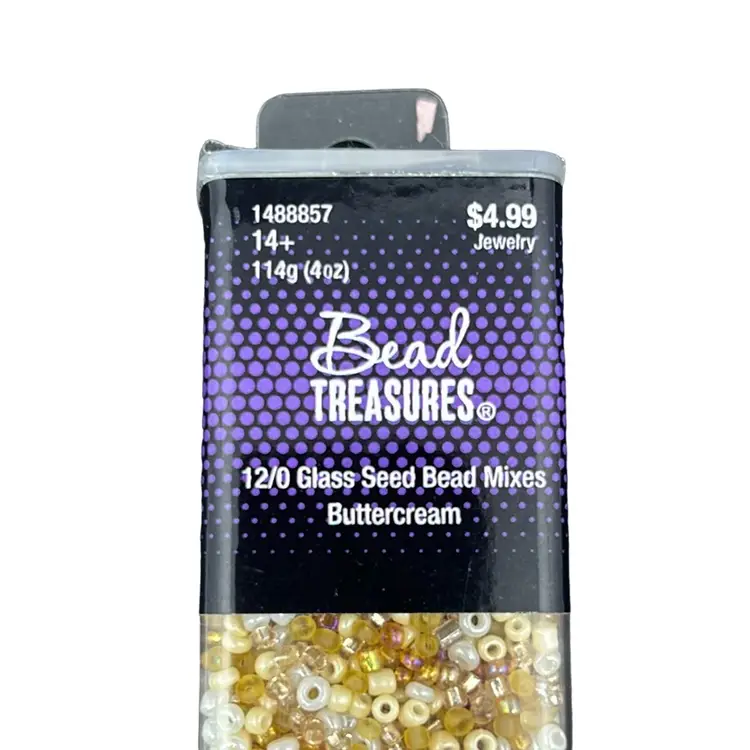 Buttercream Bead Treasures 12/0 Glass Seed Bead Mixes