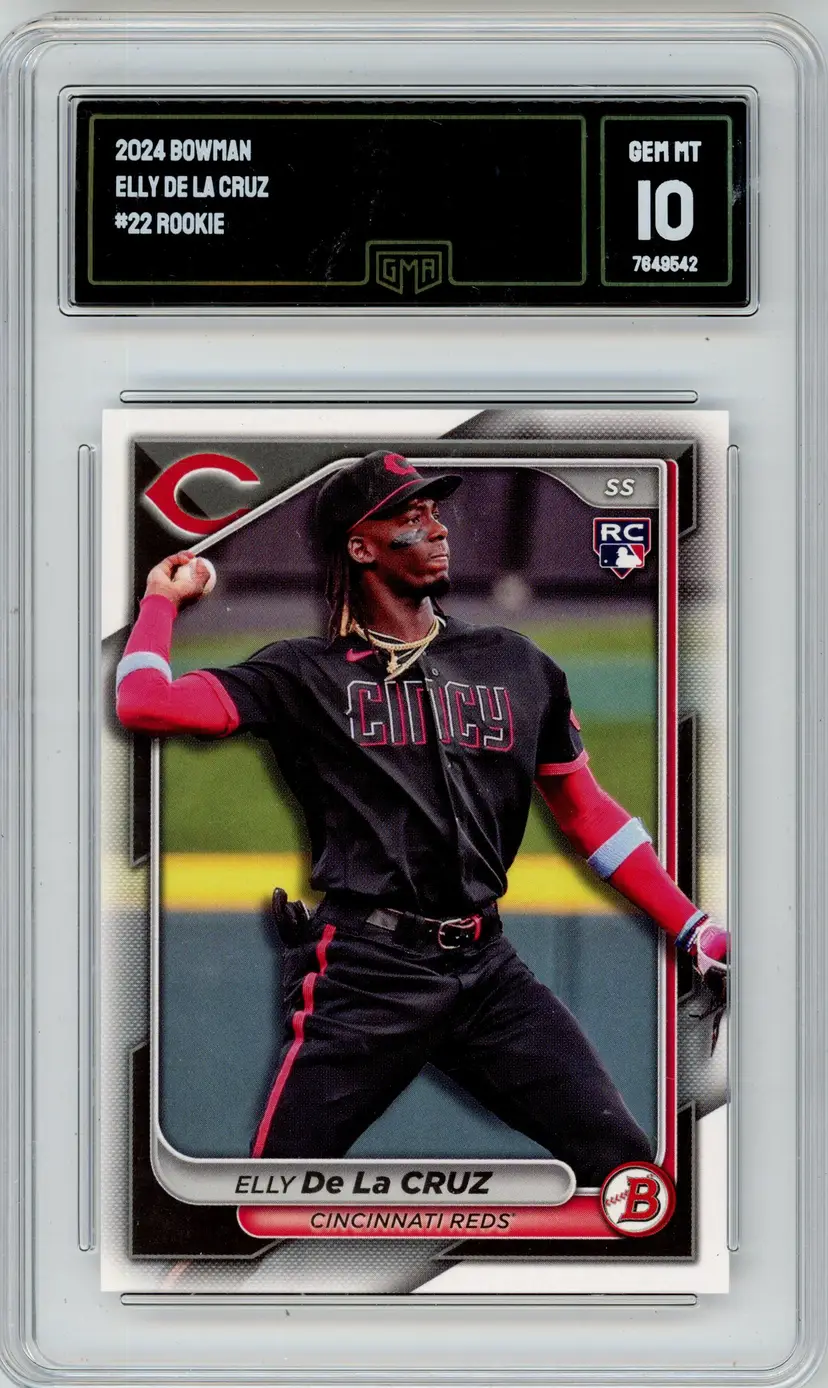 2024 Bowman ELLY DE LA CRUZ #22 RC Rookie GMA 10 GEM MT