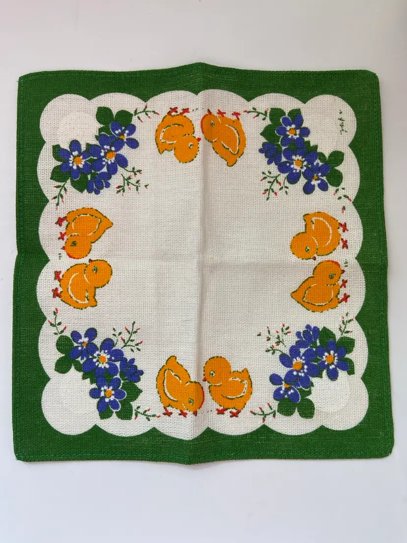 Chicks & Blooms Linen Square 9β X 9β