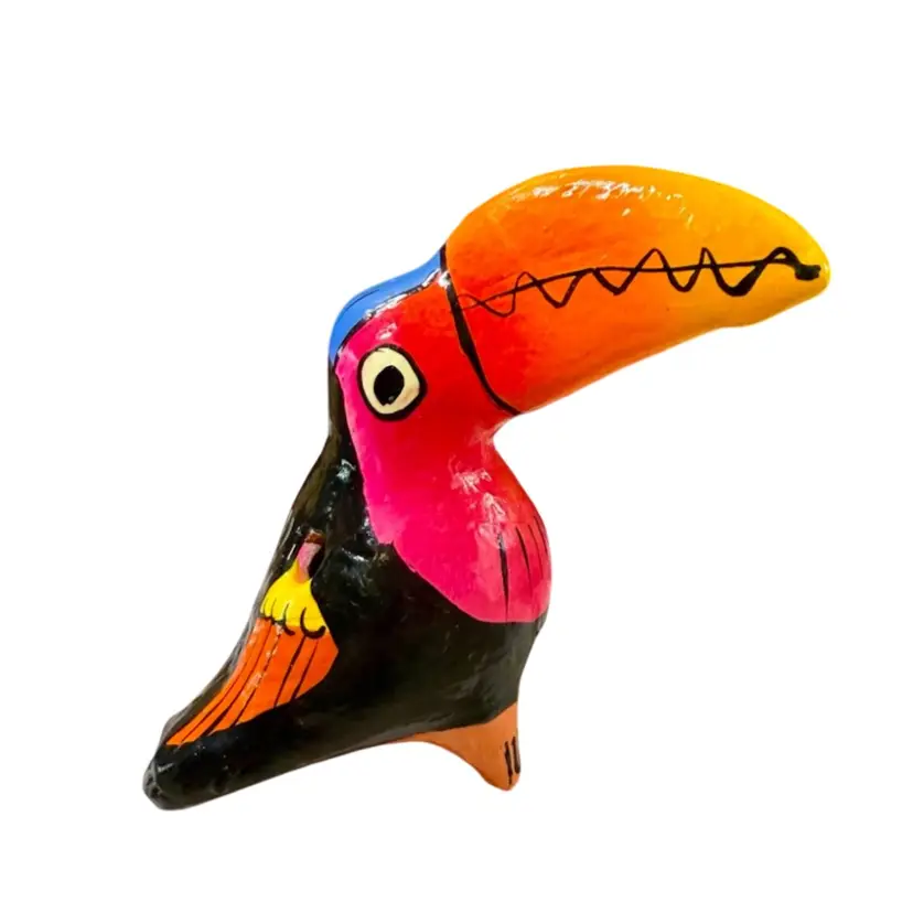 Folk Art Paper-Mache Toucan Whistle