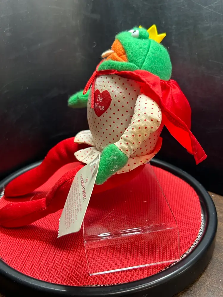 Vintage Prince Ribbit Plush Valentines Day Frog By Hallmark