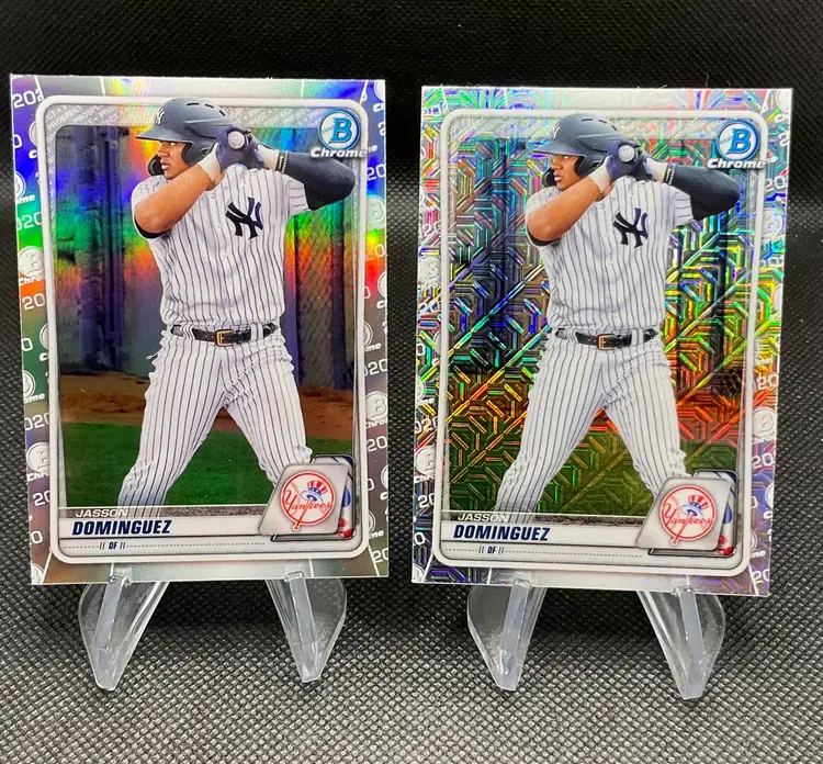 JASSON DOMINGUEZ 2020 Bowman Chrome Refractor Lot (2)- New York Yankees 