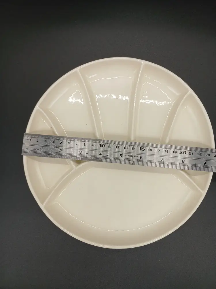 Vintage Morton Pottery Divided Dish 9.5" White