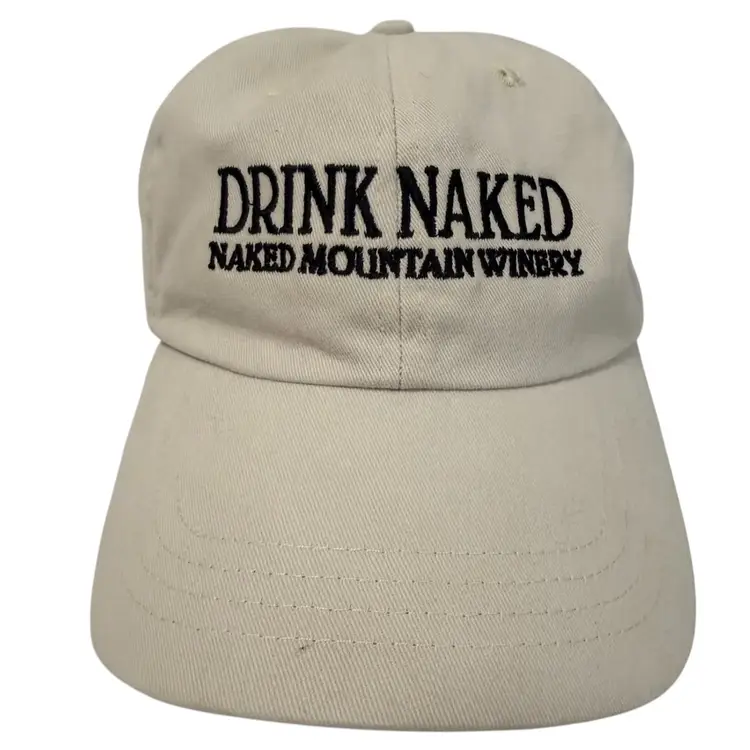 Drink Naked Adjustable Beige Dad Hat by Naked Mountain Winery
