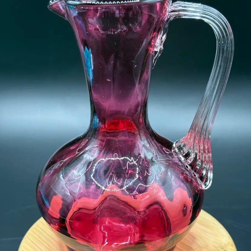 Cranberry Glass Pitcher