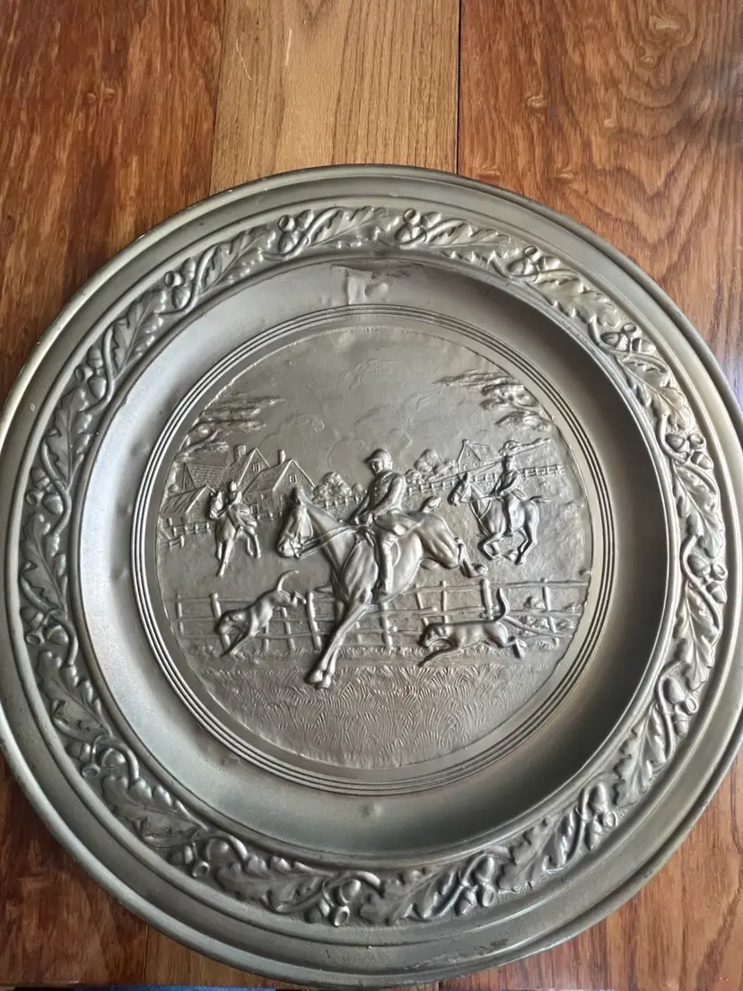 #01 Huge! 22” Vintage Lombard C & A England Brass Plate