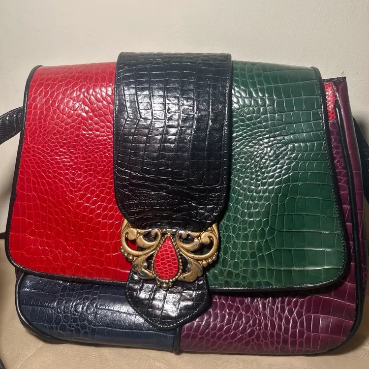 Vintage Sharif Colored Patchwork Purse