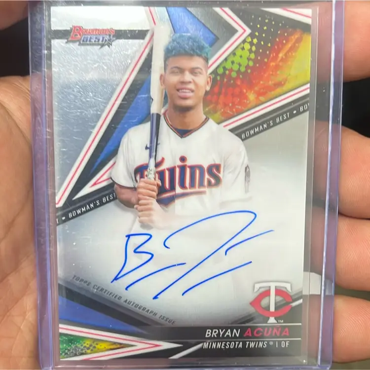 Bryan Acuna 2022 Bowman Chrome 1st Prospect Auto Minnesota Twins