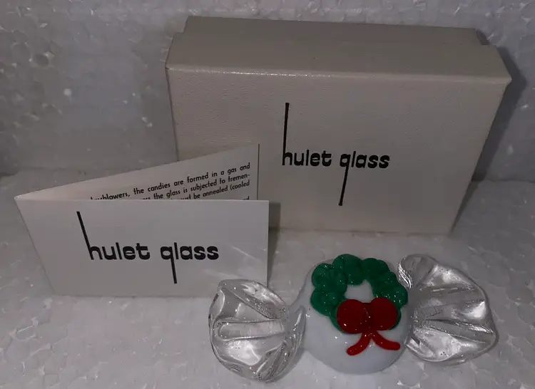 Ultra Rare Vintage Hulet Lampwork Glass Candy 2.5"