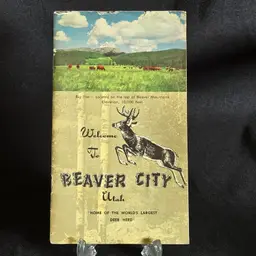 Ephemera Welcome Brochure Utah Beaver City Travel Vacation Original 4⅛"×7⅛" Vintage