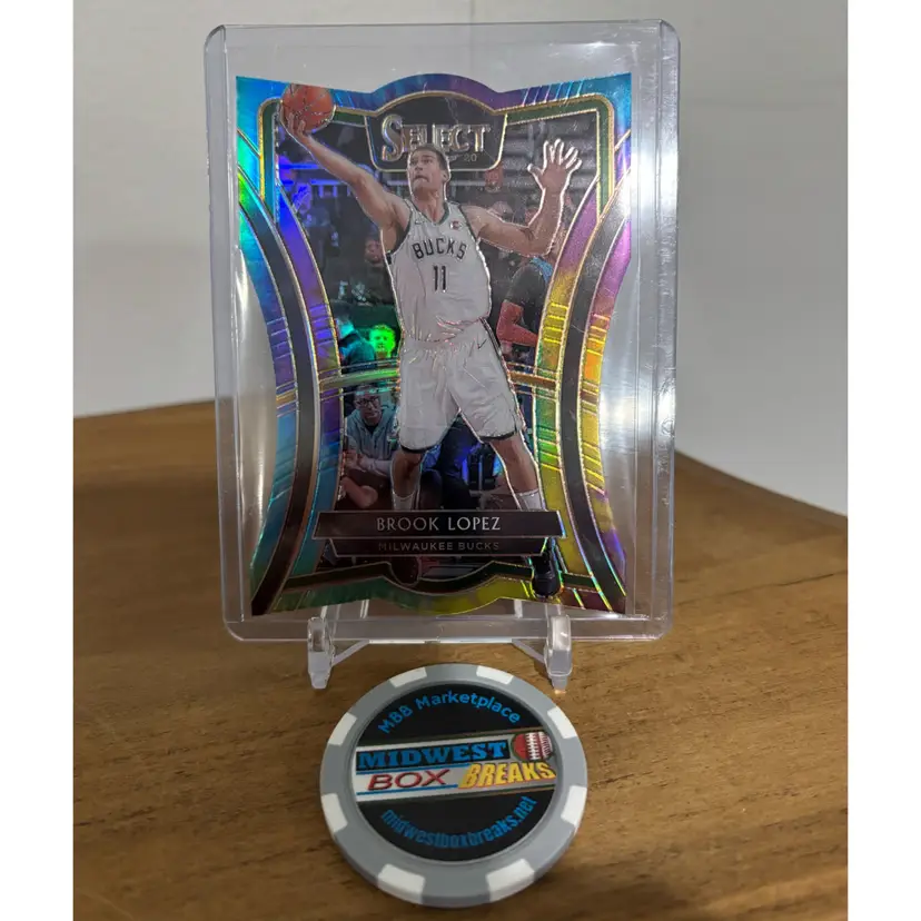 Brook Lopez - 2019-20 Select Premier Level Die-Cut /25 - Milwaukee Bucks