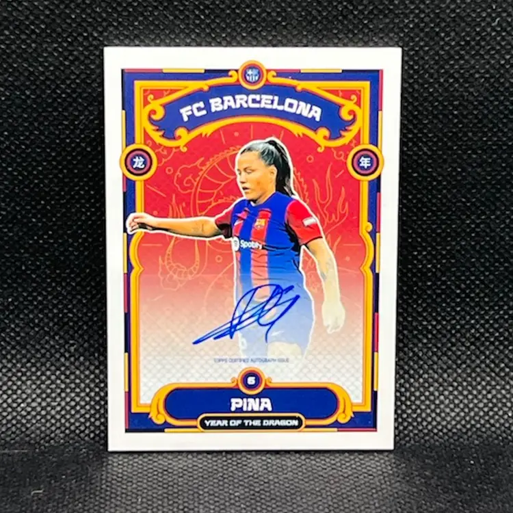Claudia Pina 2023/24 Topps FC Barcelona Year Of The Dragon Autograph Soccer Card