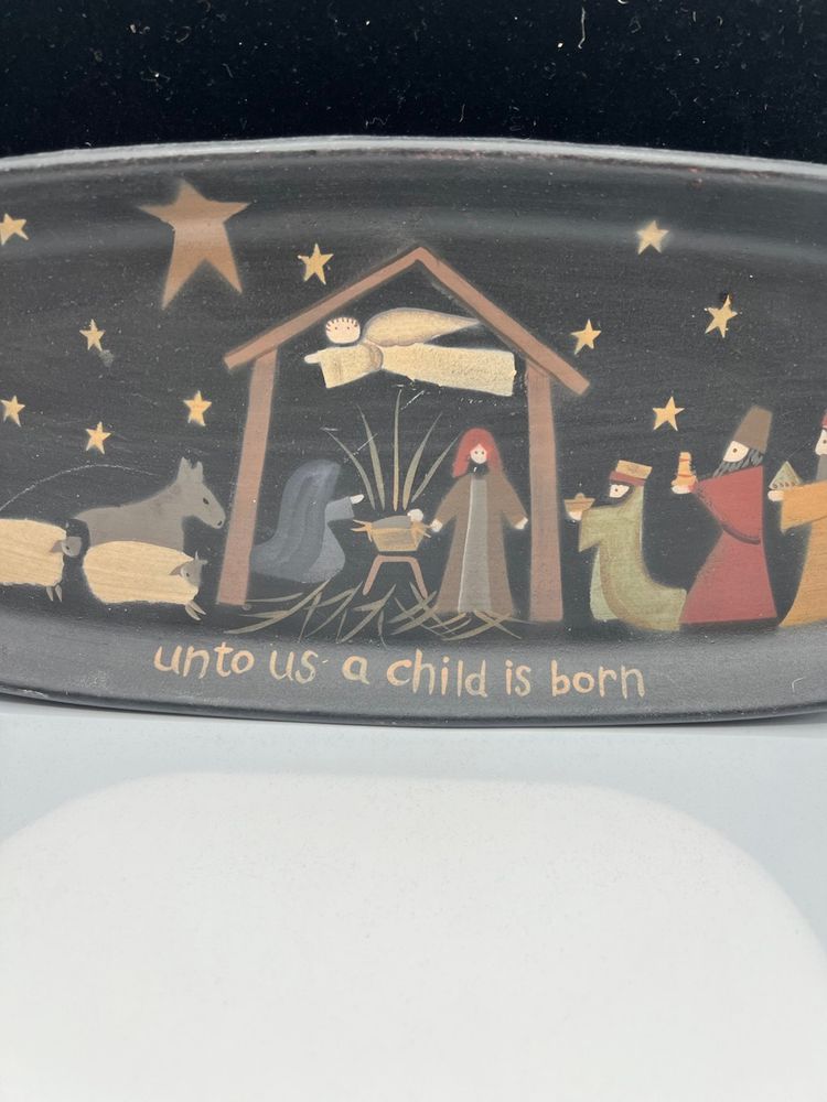 NATIVITY SCENE PLATTER/PLATE