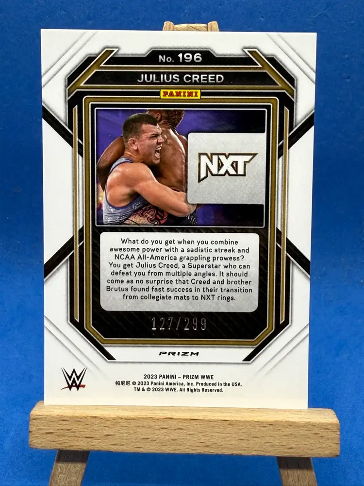 2023 WWE Prizm Julius Creed #196 Red /299 A73