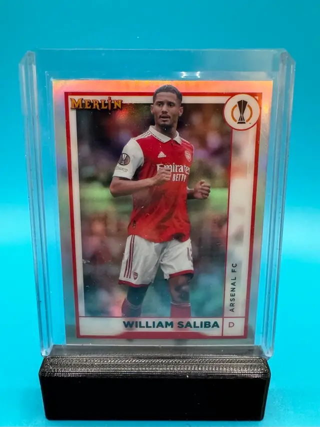 William Saliba Topps Merlin Refractor Arsenal