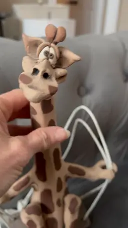 1- Amazing Derpy Pottery Giraffe 🦒 Swinging Garden Decor