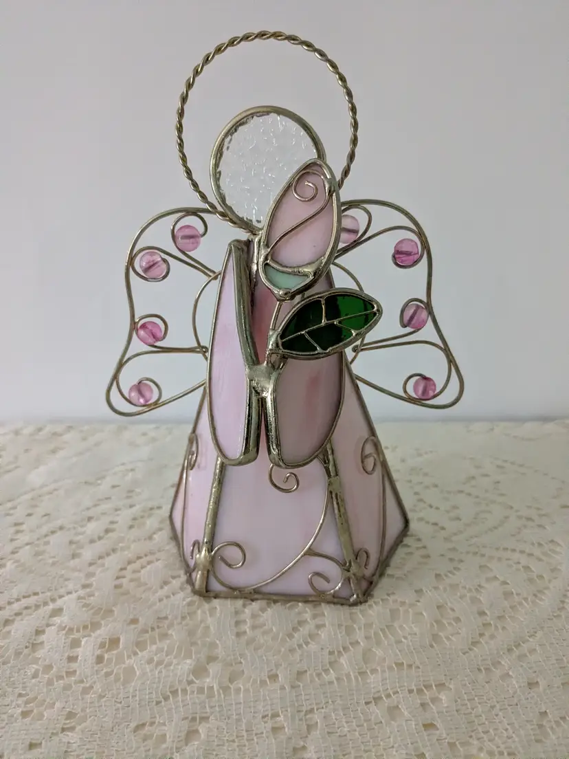 Stained Glass Angel Figurine
