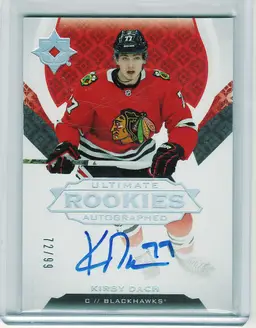 2019/20 Upper Deck Ultimate Collection KIRBY DACH rookie auto #72/99 - Montreal