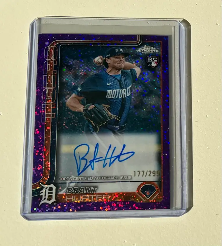 Brant Hurter RC Chrome Auto Purple Speckle /299 Detroit Tigers