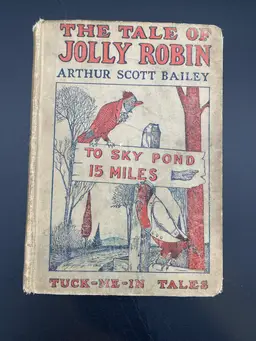 The Tale of Jolly Robin by Arthur Scott Bailey Antique Hardcover Book - 1917