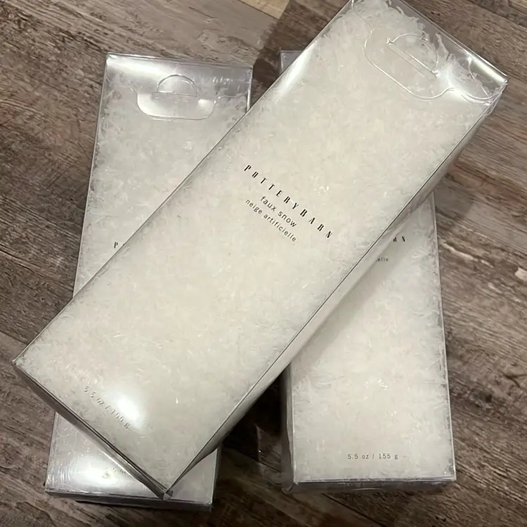 NEW Retired Faux Snow 3 Pack Christmas Holiday Village Decor 5.5 oz Pottery Barn