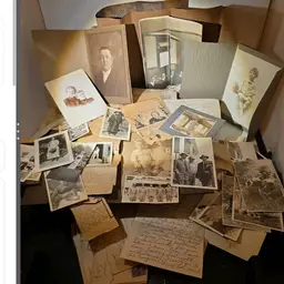 Antique & Vintage Ephemera Lot Of Photo Originals, Postcards, Letters, Articles