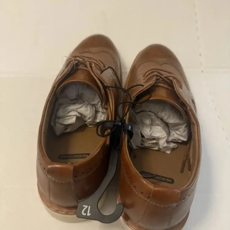 George Men's Branford Casual Dress Oxfords Brown Size 12 NWT Nice Shoes