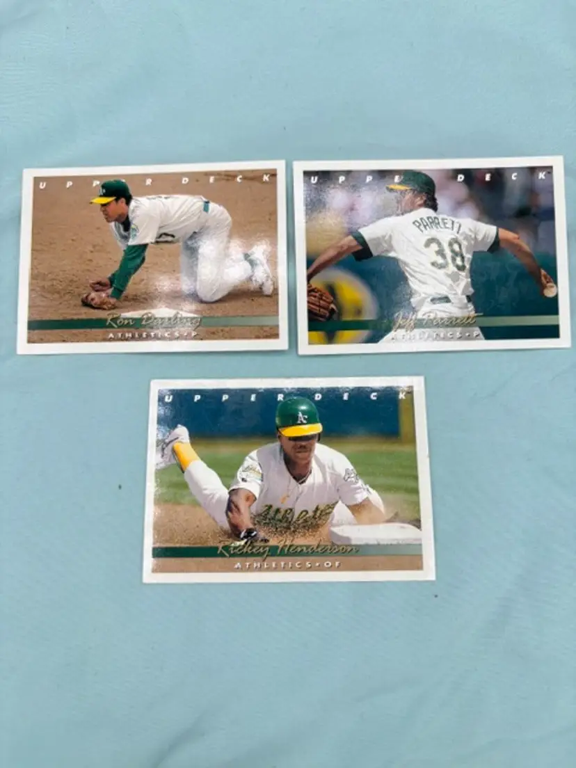 Upper Deck 1992 Lot of 3 Oakland Athletics Baseball Cards..1C-14