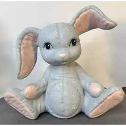 Vintage Kimple Mold Quilted Patch Easter Bunny Rabbit Blue Pink ~ 1983