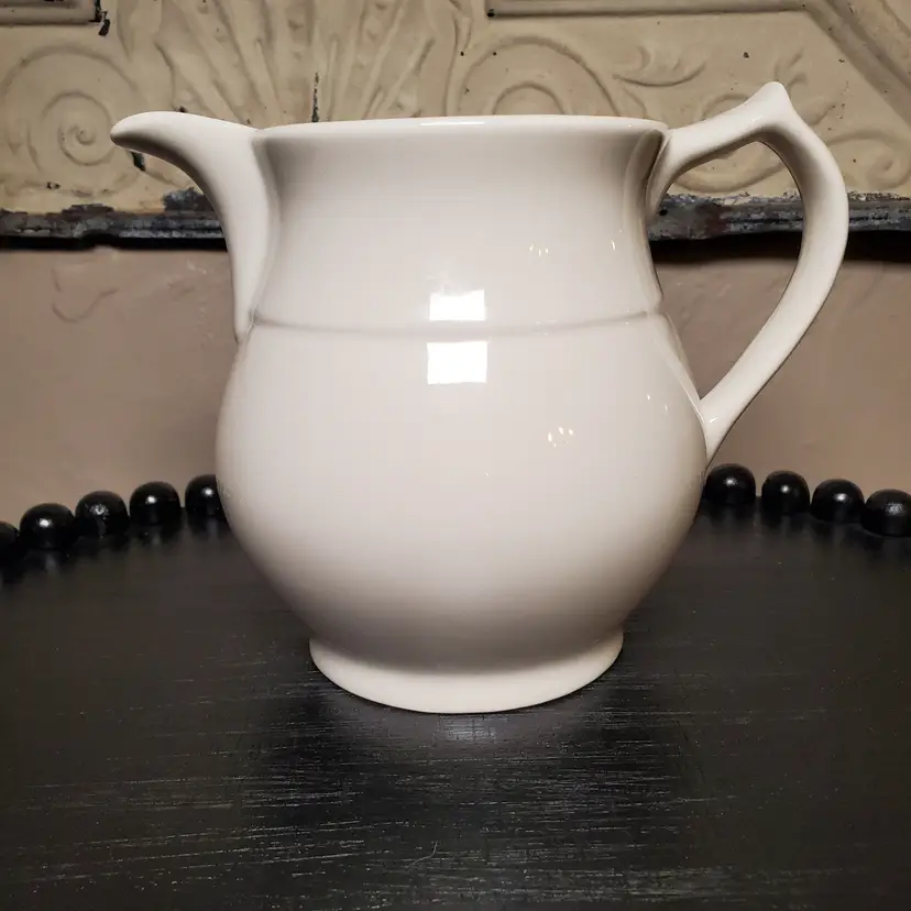 Small White Ceramic Pitcher