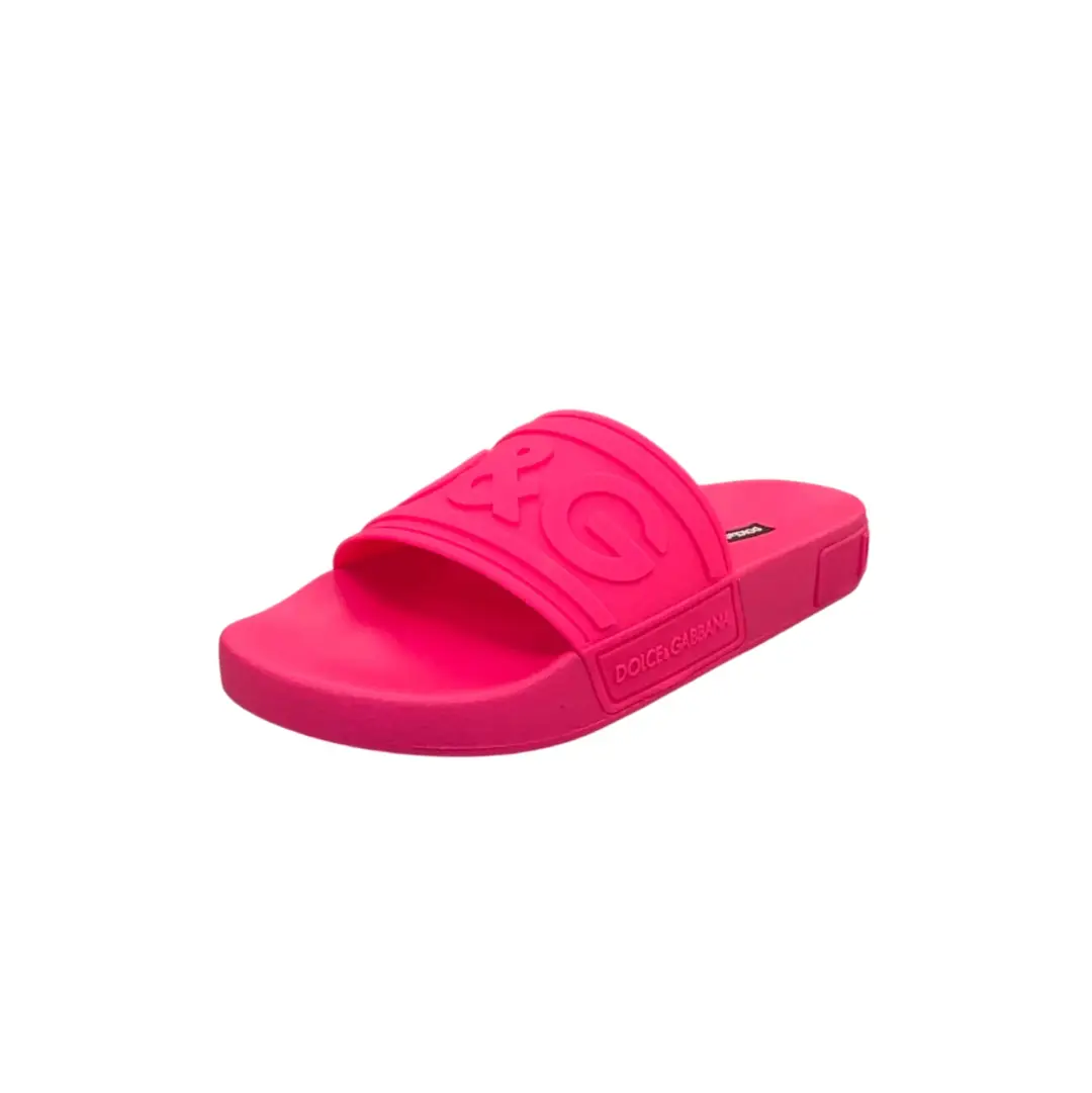 Dolce & Gabbana Pink Poll Slide Sz 38
