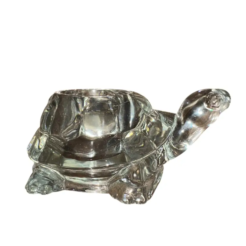 Indiana Glass Clear Turtle Votive Candle Holder