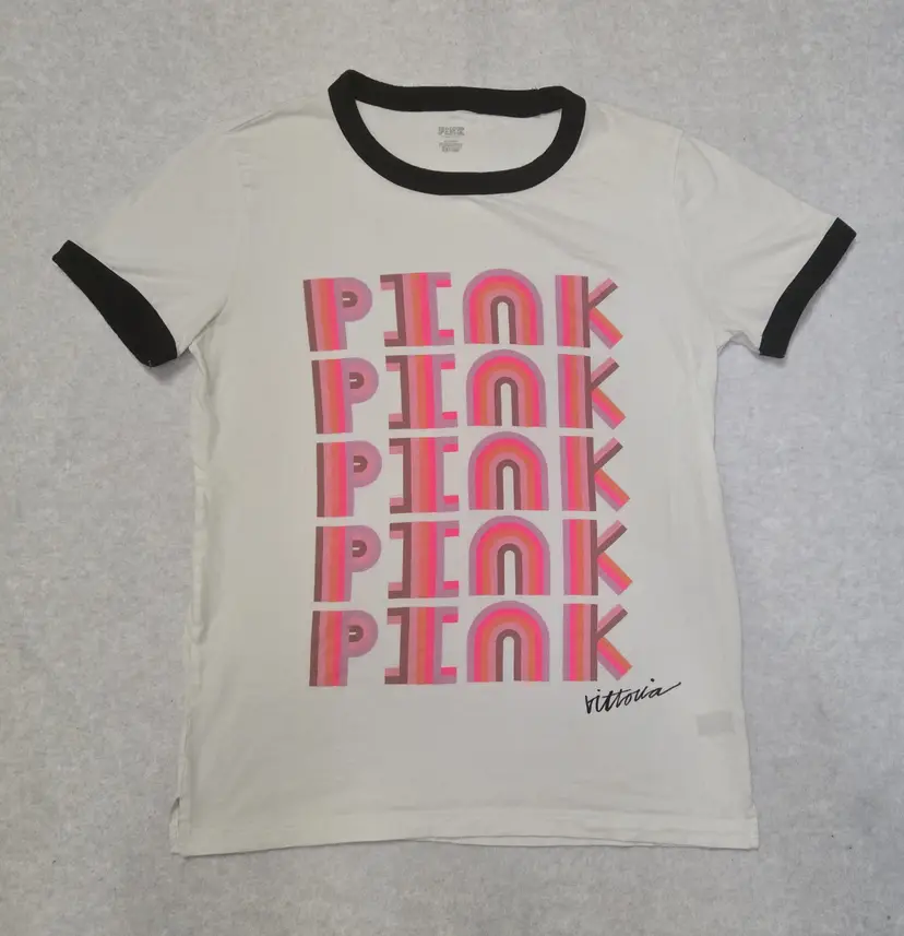Victoria's Secret Pink Crew Neck T-Shirt Womens M Short Sleeve