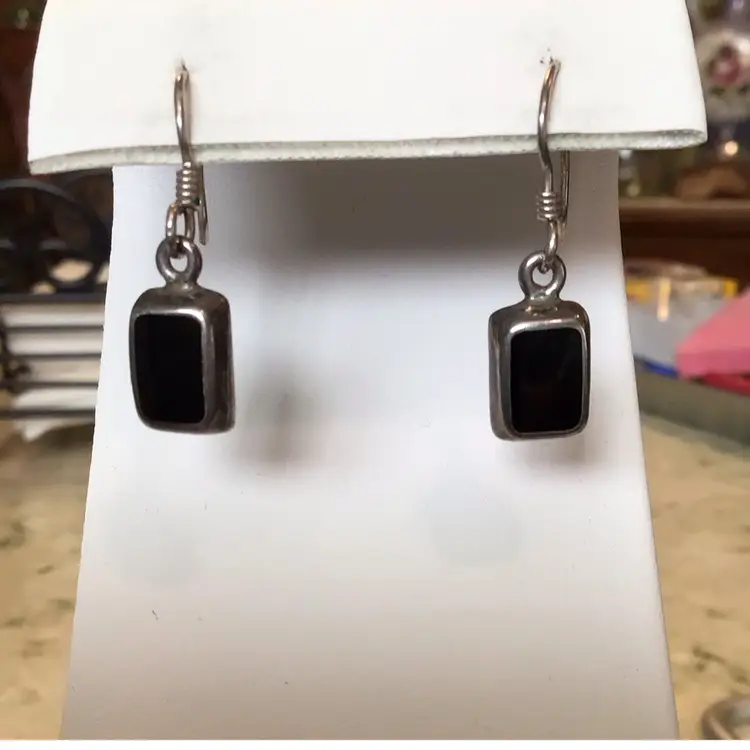 Sterling & Onyx Earrings