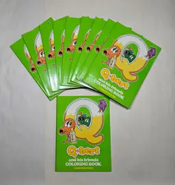 Lot of 10 1983 Vintage Q-bert Coloring Books Parker Brothers NEW Video Game Collectible