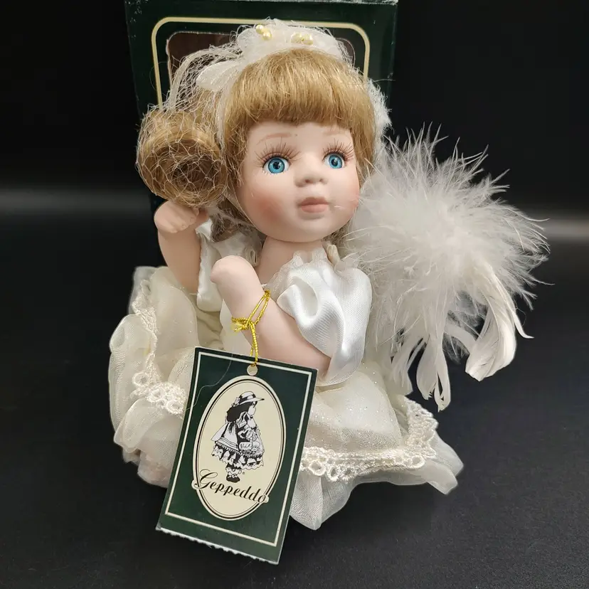 Vtg Geppedo Angel Porcelain Doll # 08B263