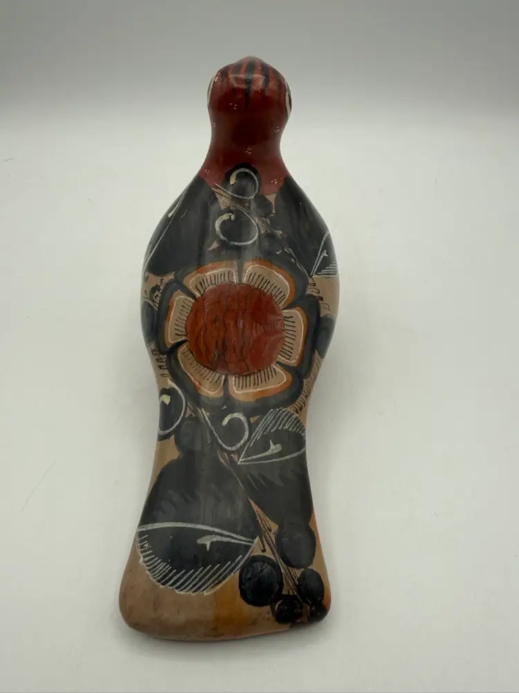Tonala Mexican Pottery Brown Bird Dove 6.5”