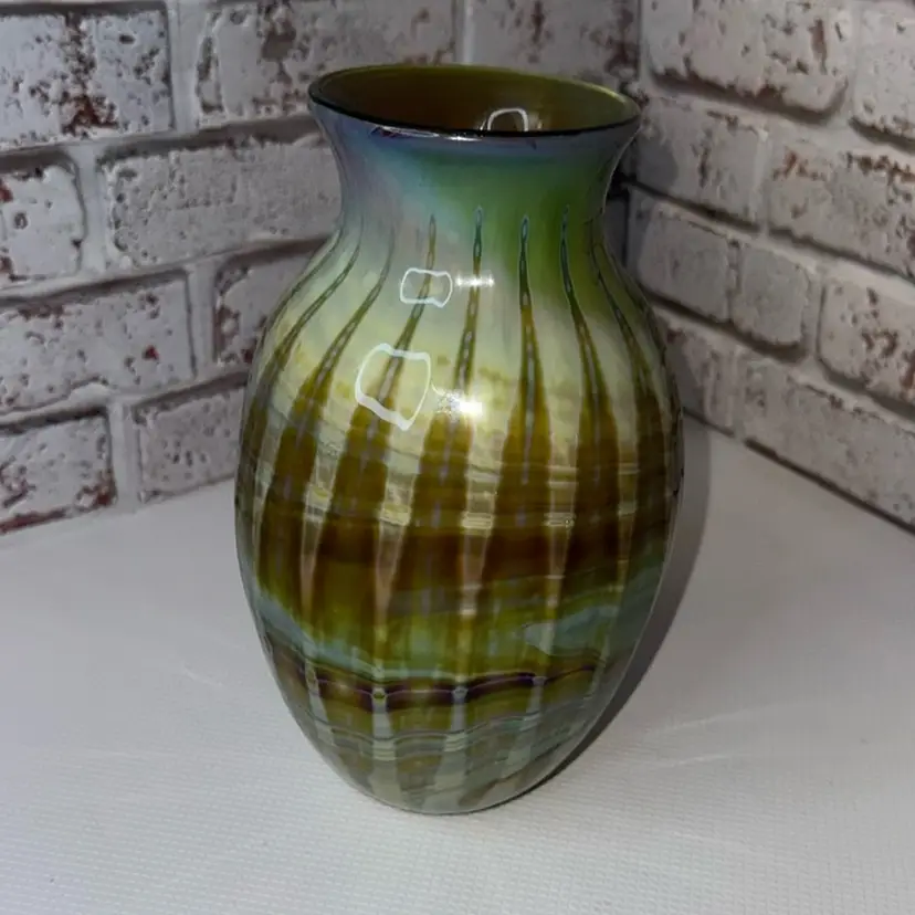 Art Glass Vase And Signed 2005