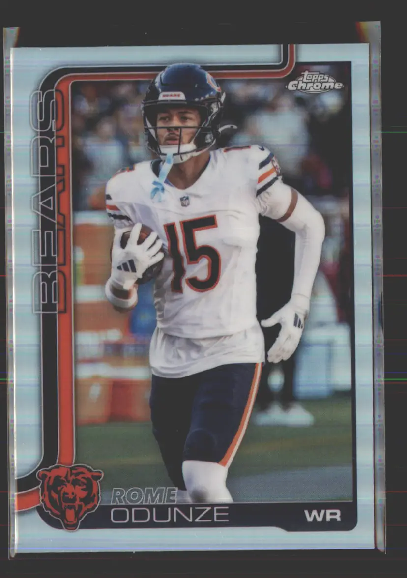 Rome Odunze 2025 Topps Chrome Refractor #49 - (142) - Chicago Bears