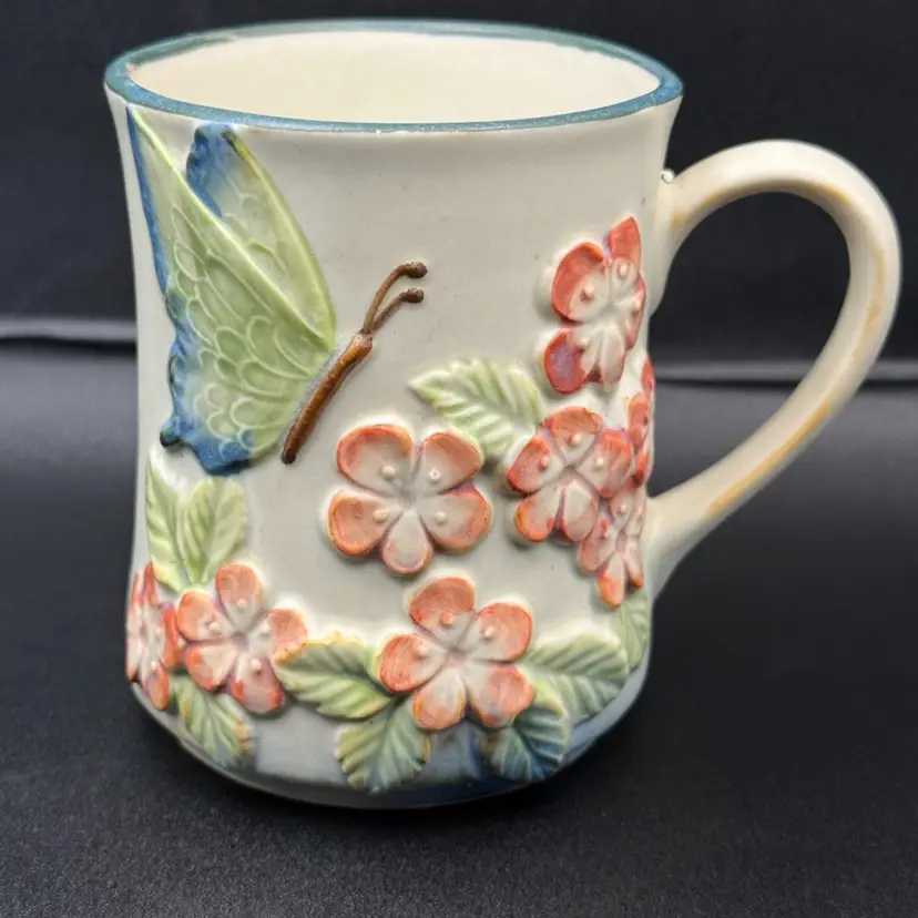 Butterfly Art Pottery Coffee/Tea Mug