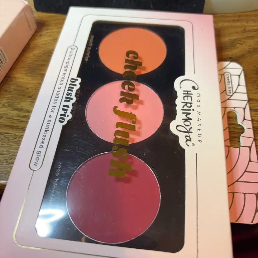 Cherimoya Cheek Flush Blush Trio 3 Ultra Pigmented Shades For A Sunkist Glow Msrp $15