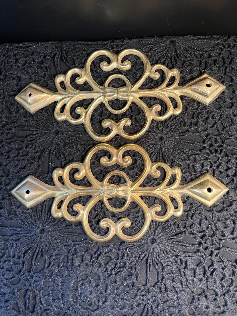 Pair of Decorative Brass Plates