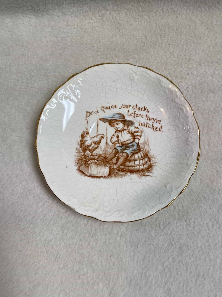 Vintage Sebring Porcelain Small Child Plates - Set of 3 (V295)