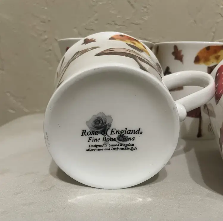 Rose of England Mushroom Cups