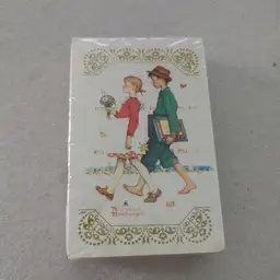 Unopened Deck of Playing Cards. Norman Rockwell artwork- Four Seasons- Fall. Hoyle Products. Made in USA. Dimension 2.5 x 3.5.
