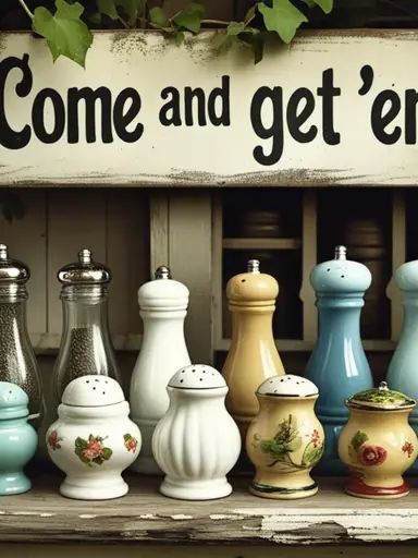 Sunday salt and pepper sale. woth vinesvintage 