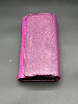 Vera Bradley Audrey Wallet Plum Duo Tone High Fashion Money Card Holder Pouch